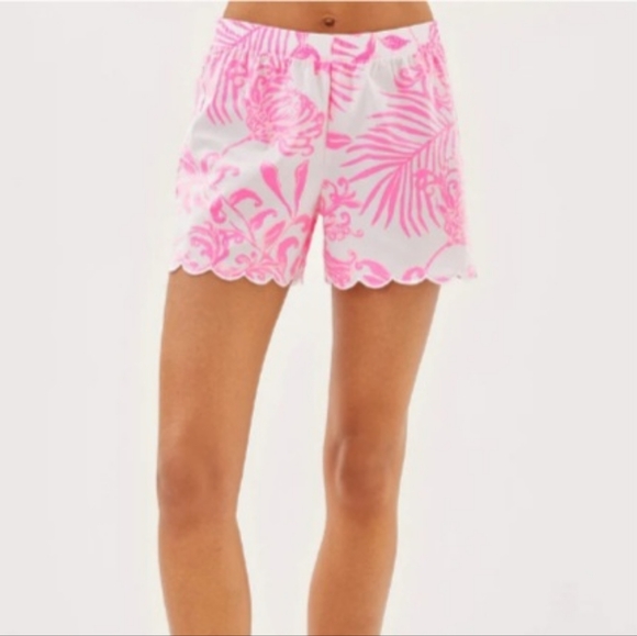 Lilly Pulitzer Biscayne Pajama Shorts in Rousseau Pink Glisten Size XL NWT - Picture 1 of 6